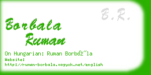 borbala ruman business card